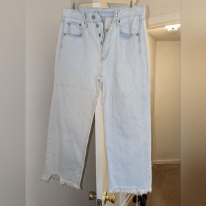 American eagle wide leg cropped jeans